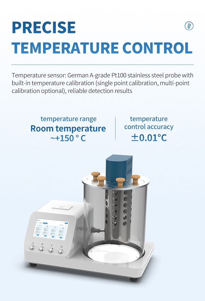 High-precision temperature control system with German A-grade Pt100 stainless steel sensor probe